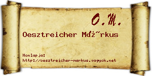 Oesztreicher Márkus névjegykártya